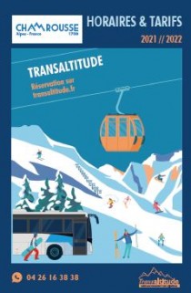 Timetable winter bus line Transaltitude Chamrousse-Grenoble Winter 2021-22