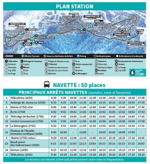 Chamrousse shuttle timetable – End of season: 30 March to 12 April 2026