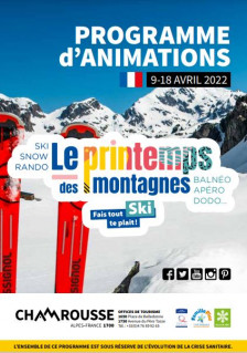 Programme d'animation Hiver 2021-2022 - Avril