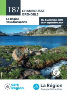 Timetable bus line T87 Chamrousse-Grenoble 2023-2024 (french)