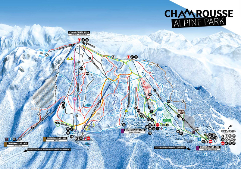 Alpine ski map