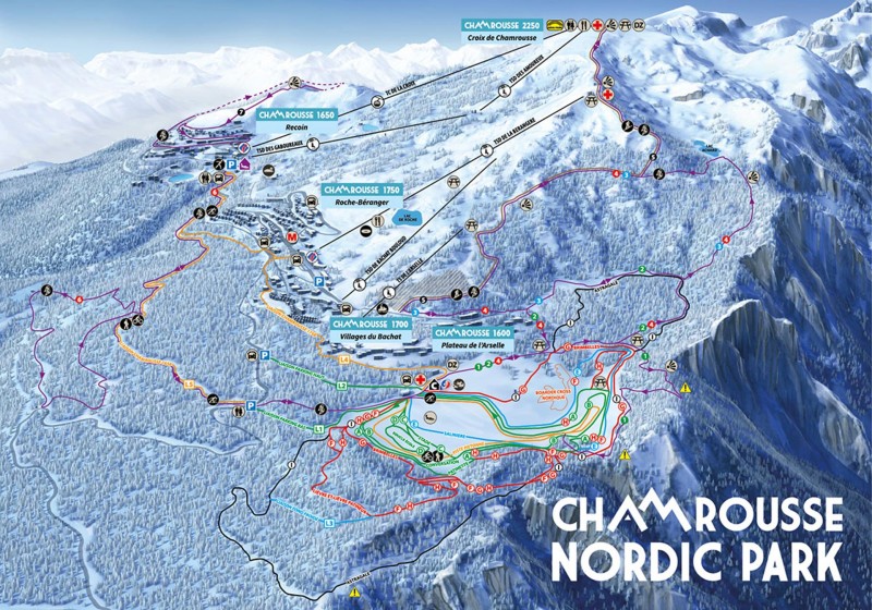 Plan des pistes de ski nordique