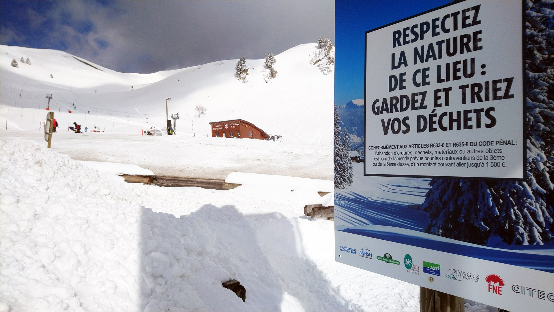Chamrousse campagne tri déchet ANMSN CITEO station montagne grenoble isère alpes france