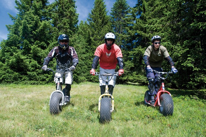 Chamrousse downhill machines summer mountain resort isere french alps france