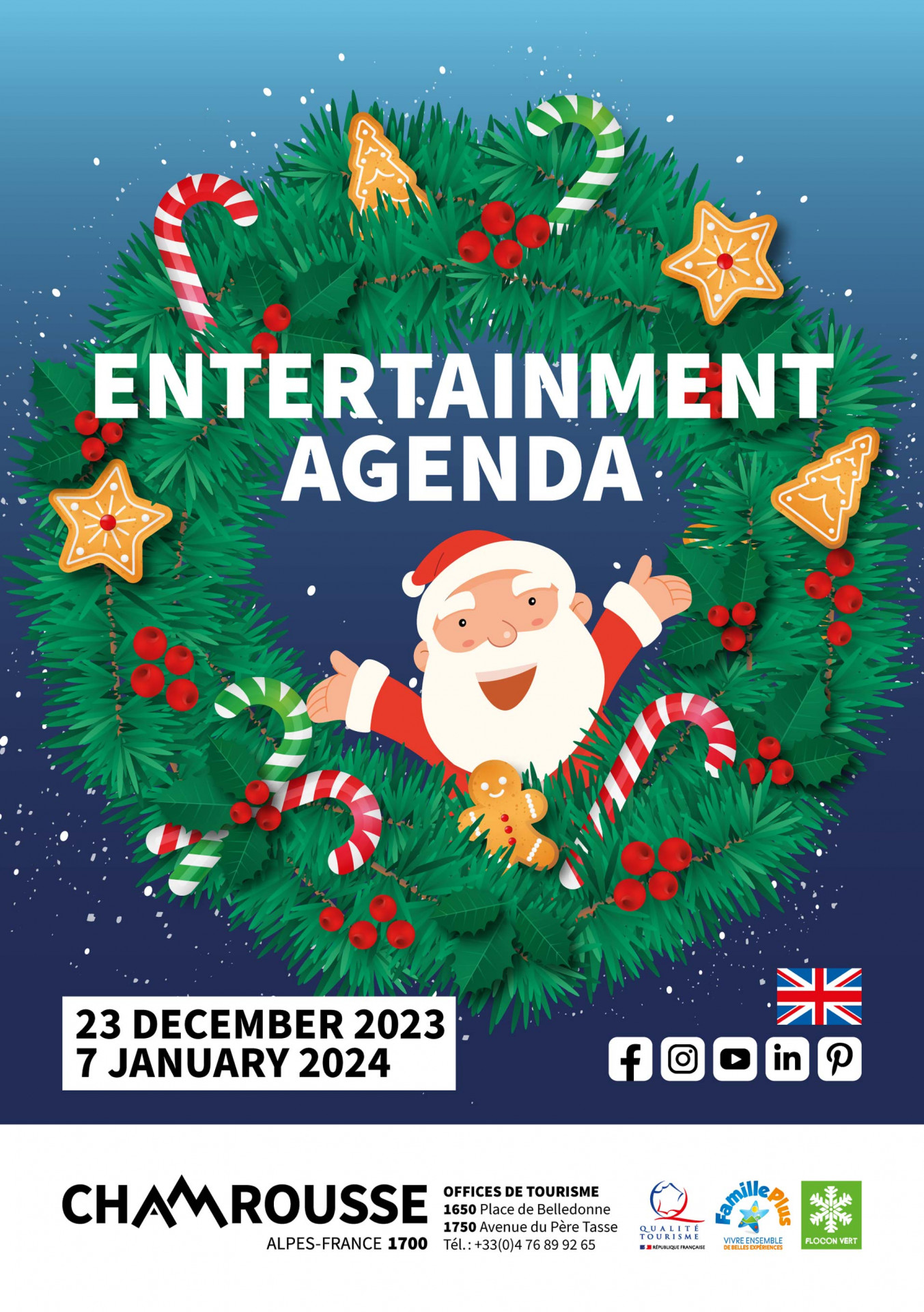 Chamrousse entertainment programme December 2023