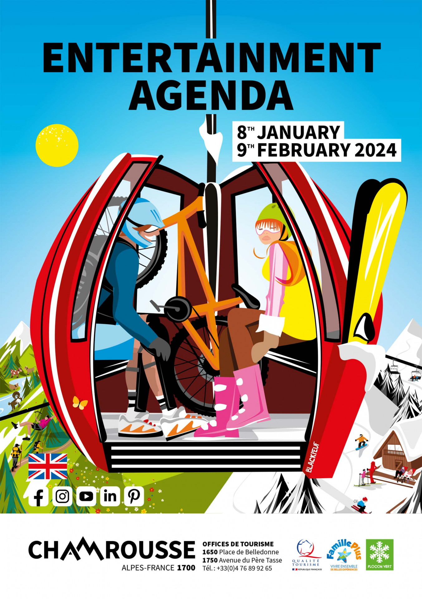 Chamrousse entertainment programme January 2024