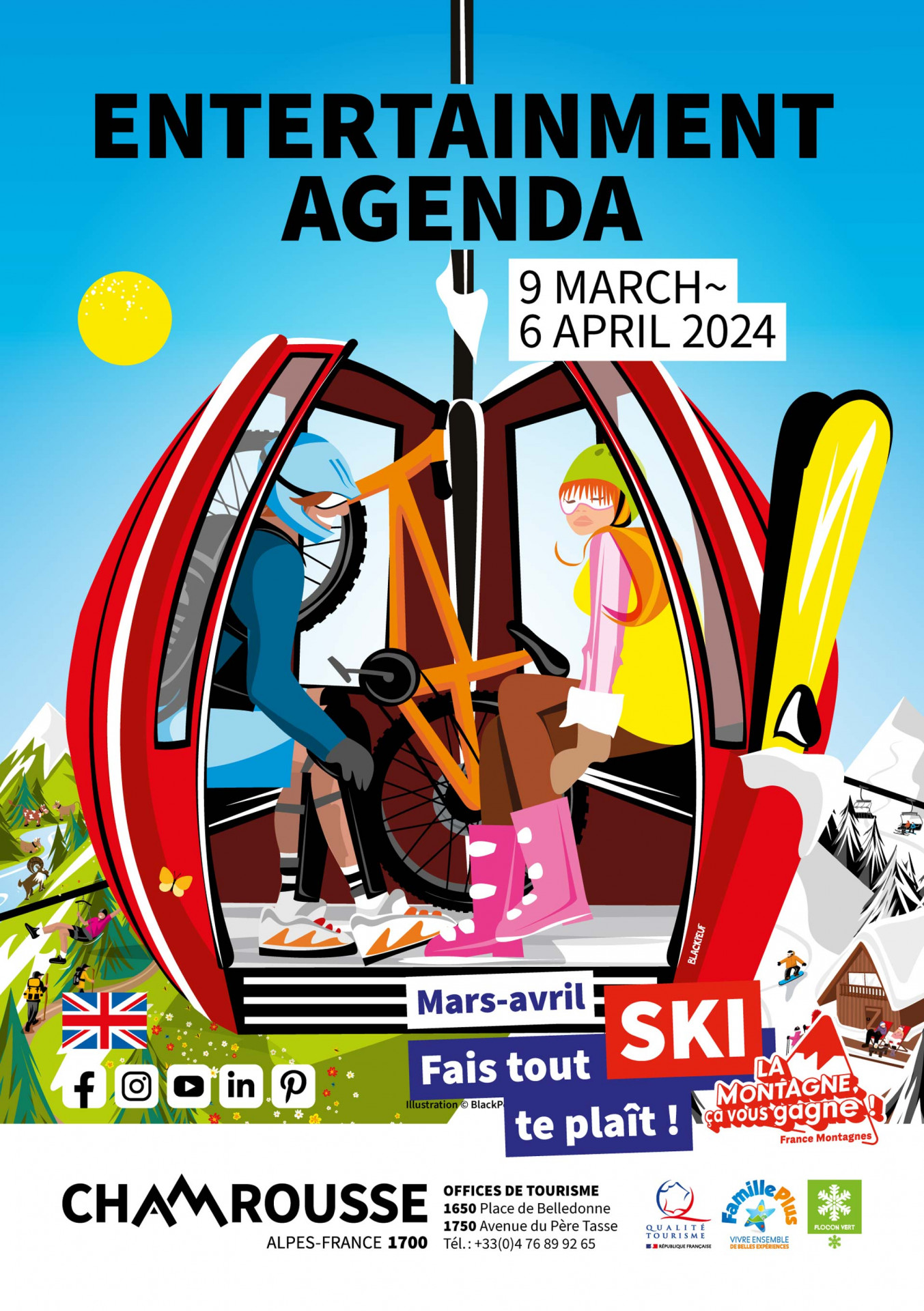 Chamrousse entertainment programme March - April 2024