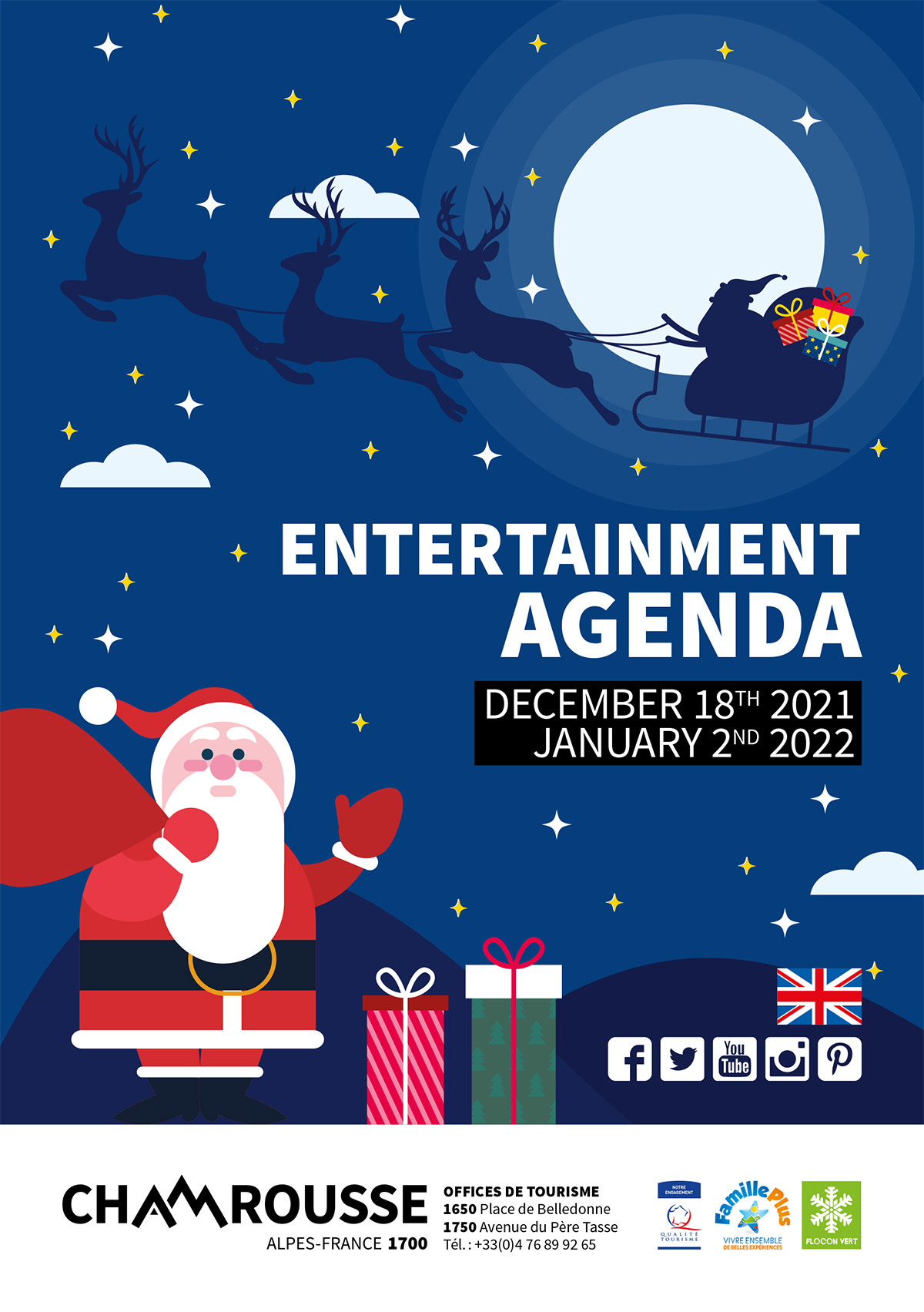 Chamrousse entertainment programme December 2021