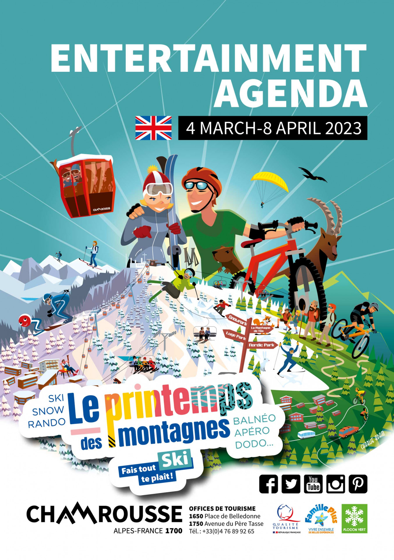 Chamrousse entertainment programme March - April 2023