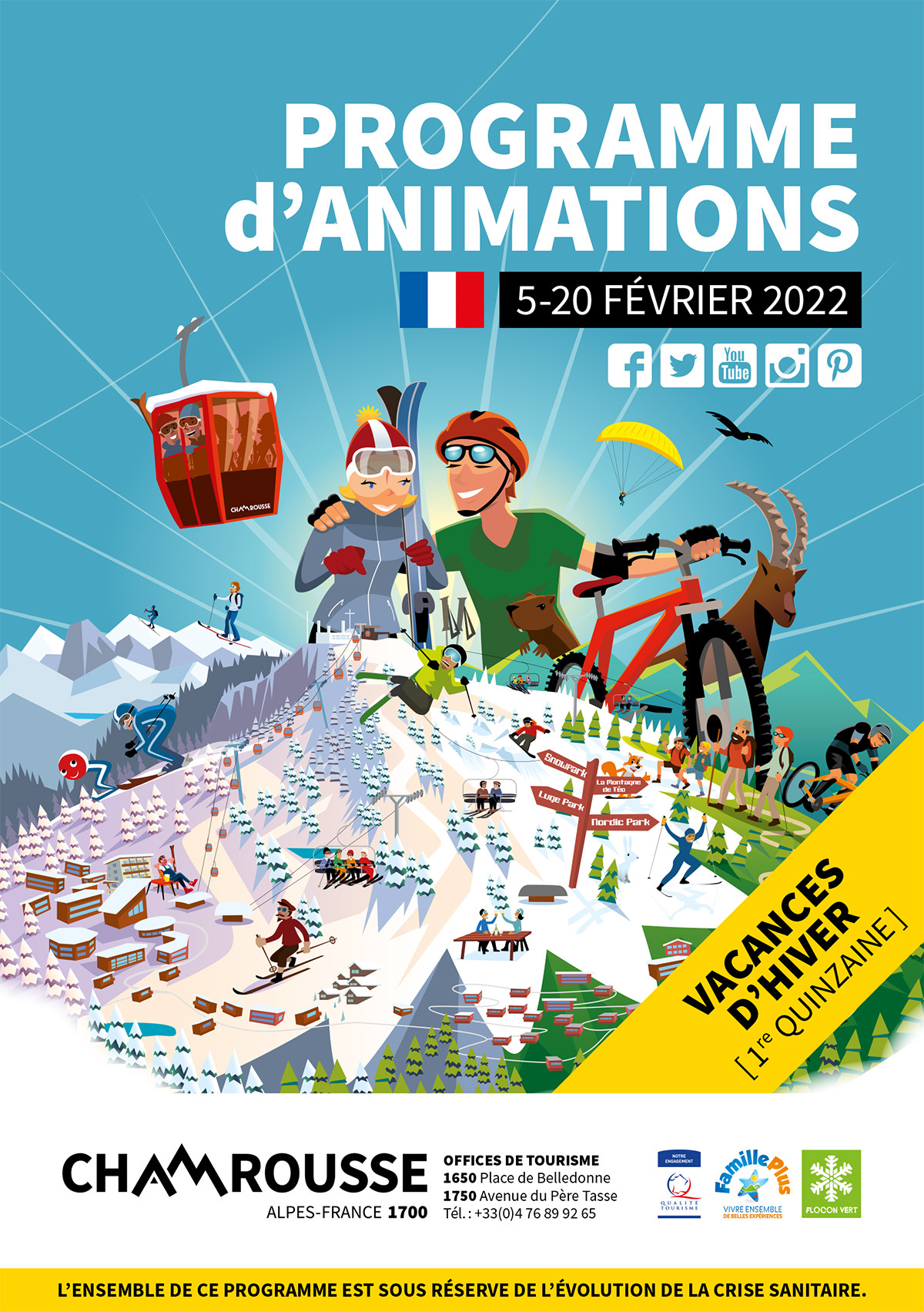 Chamrousse programme animation événement février 2022 station ski montagne isère alpes france
