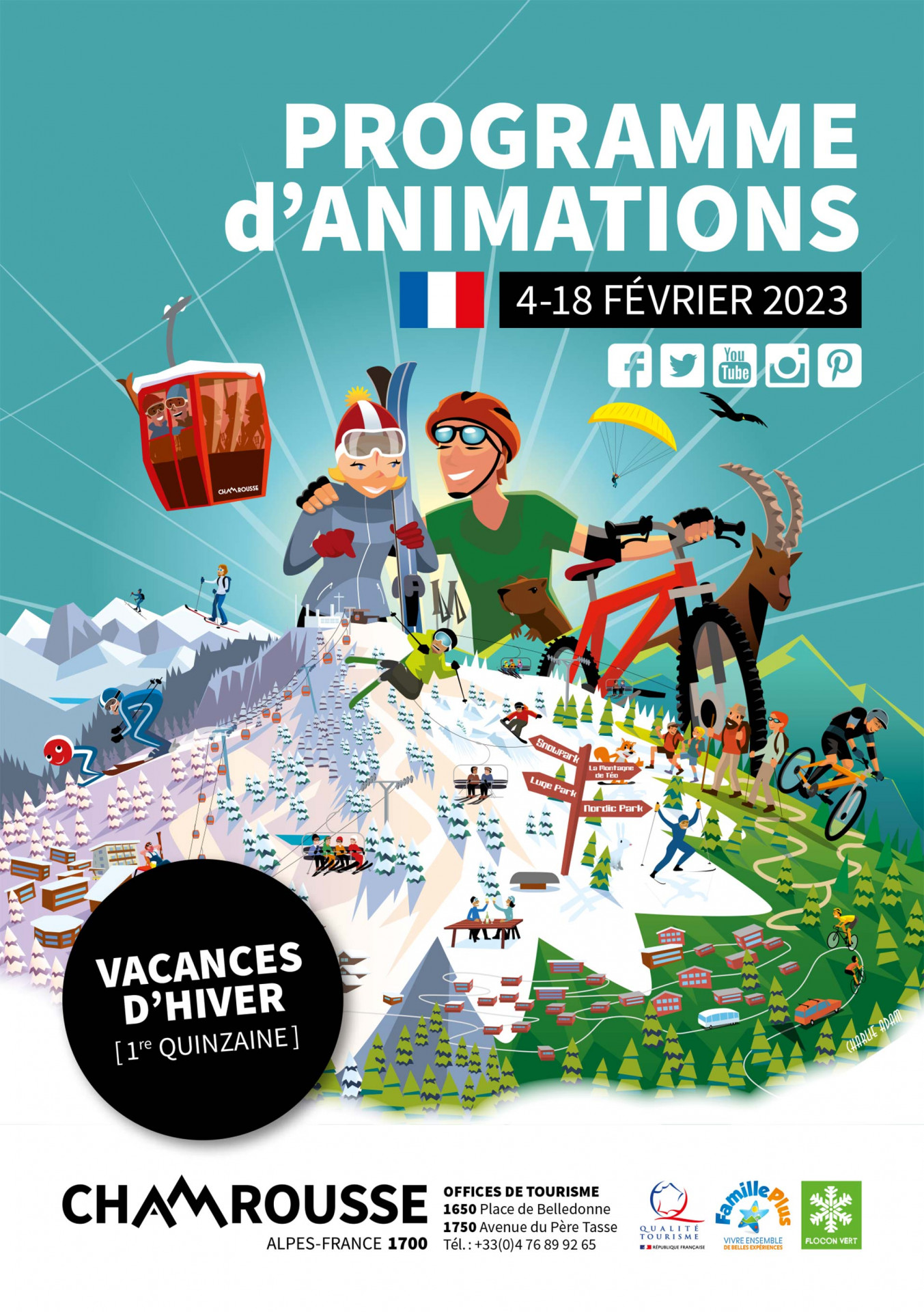 Chamrousse programme animation événement hiver février 2023 station ski montagne grenoble isère alpes france