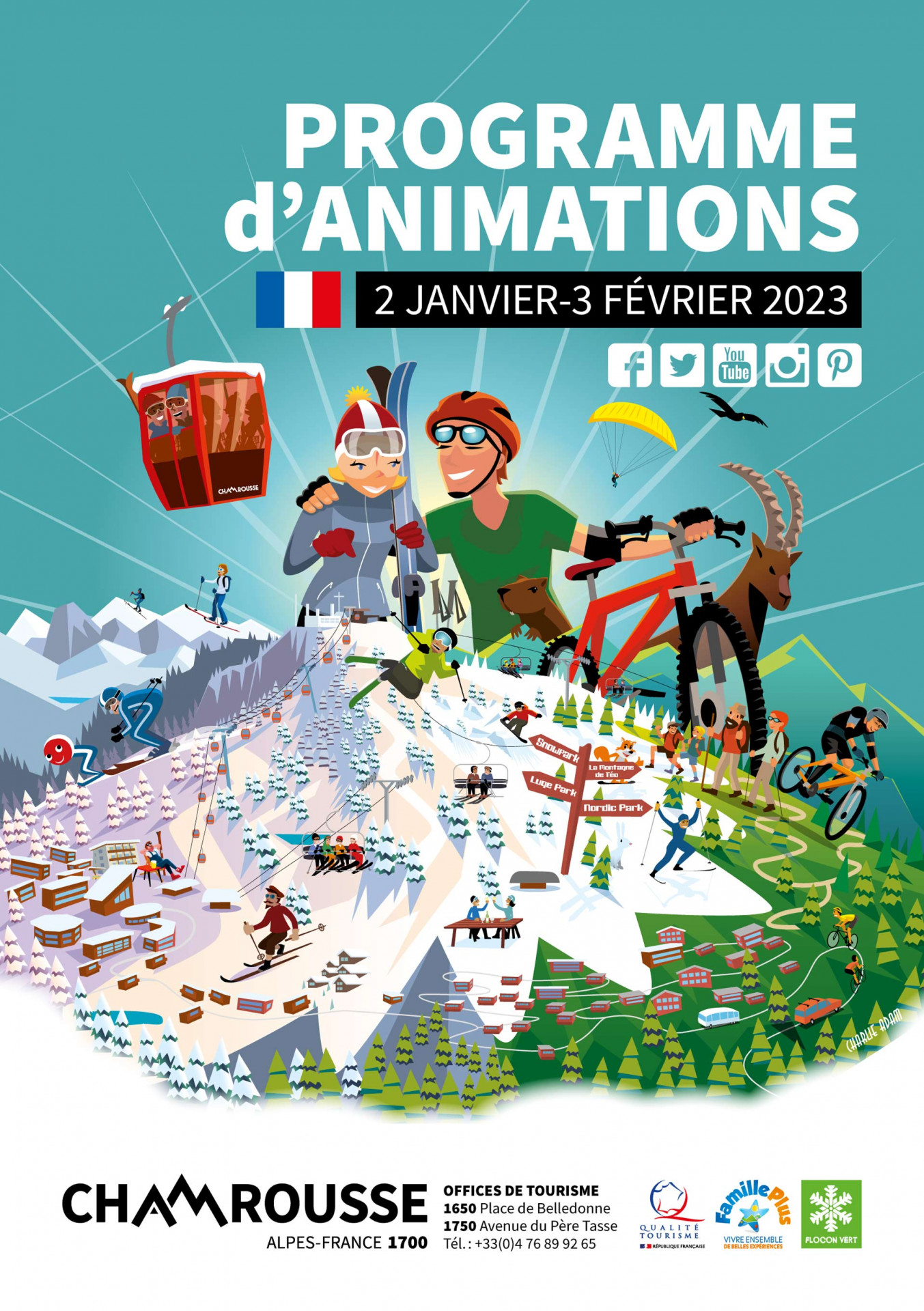 Chamrousse programme animation événement hiver janvier 2023 station ski montagne grenoble isère alpes france