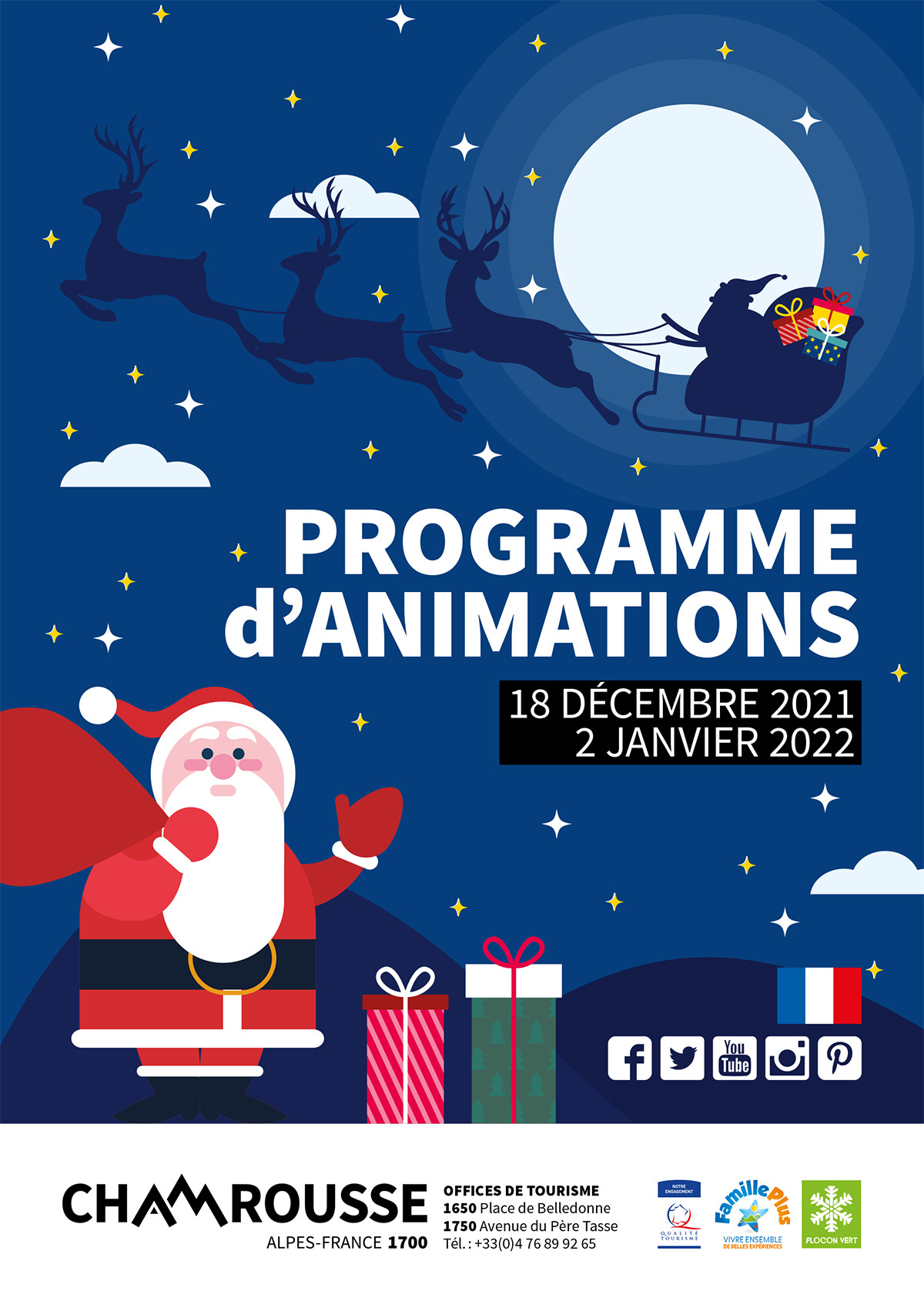 Chamrousse programme animation événement vacances noël décembre 2021 station ski montagne isère alpes france
