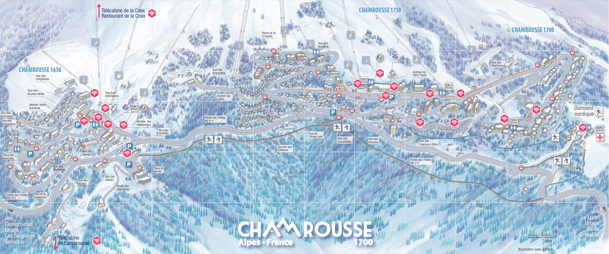 Chamrousse point wifi hotspot spot internet gratuit station ski montagne hiver grenoble alpes france