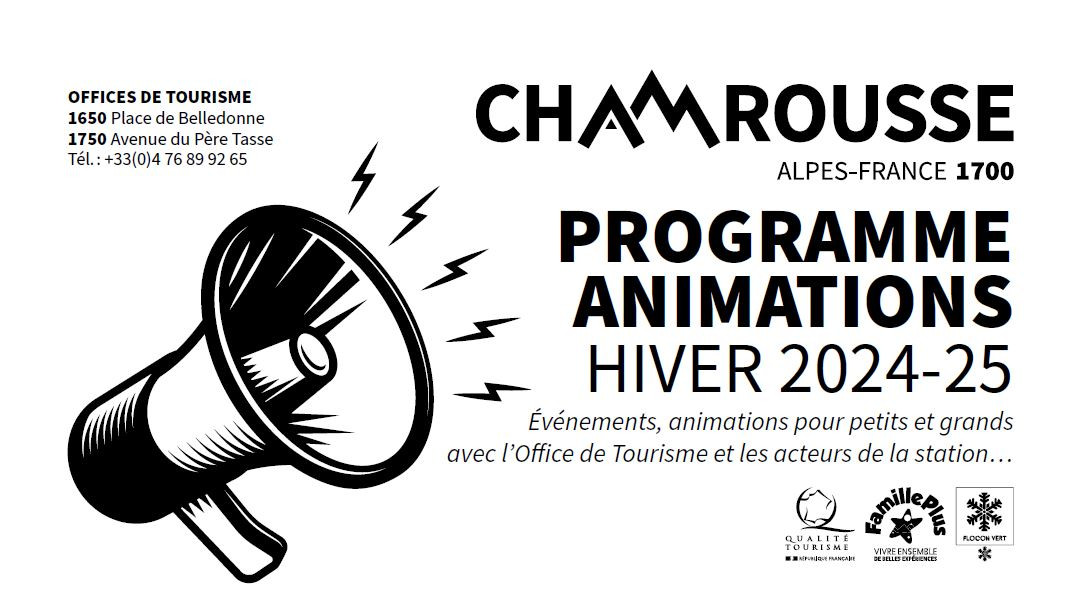 Chamrousse programme animation événement hiver 2024-2025 station ski montagne grenoble isère alpes france