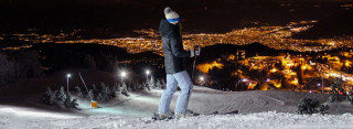 Chamrousse ski nocturne nuit station ski montagne grenoble lyon isère alpes france