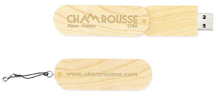 Chamrousse wood usb stick