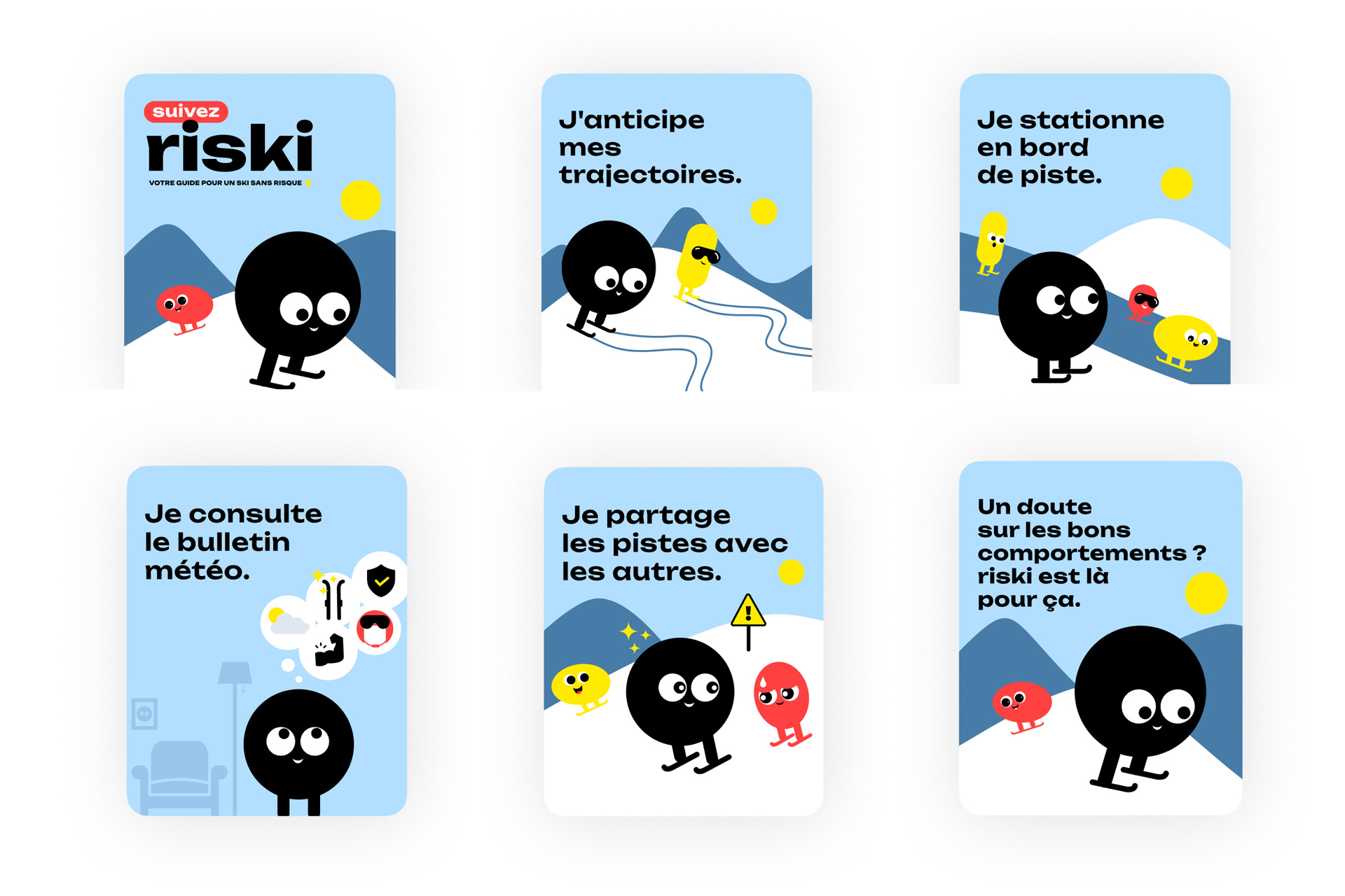 Campagne sécurité ski sans risque Riski - © DSF Campagne sécurité ski sans risque Riski - © DSF