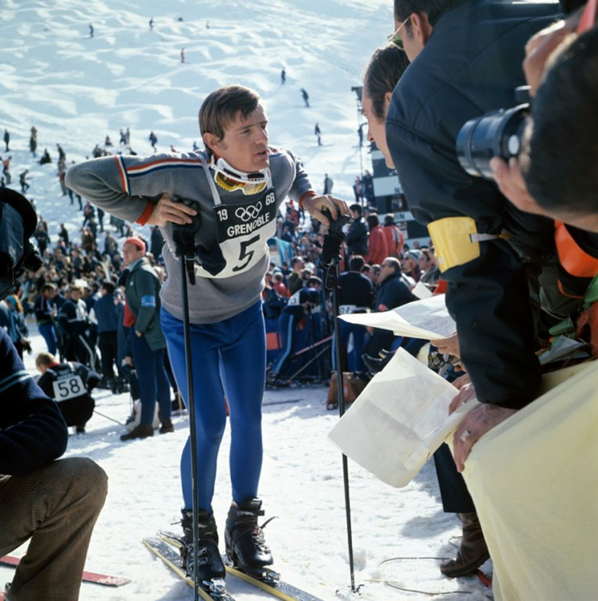 Chamrousse champion Jean-claude Killy JO jeux olympiques hiver 1968 ski alpin médaille or célébration 50 ans station ski isère france - © Presse Sports