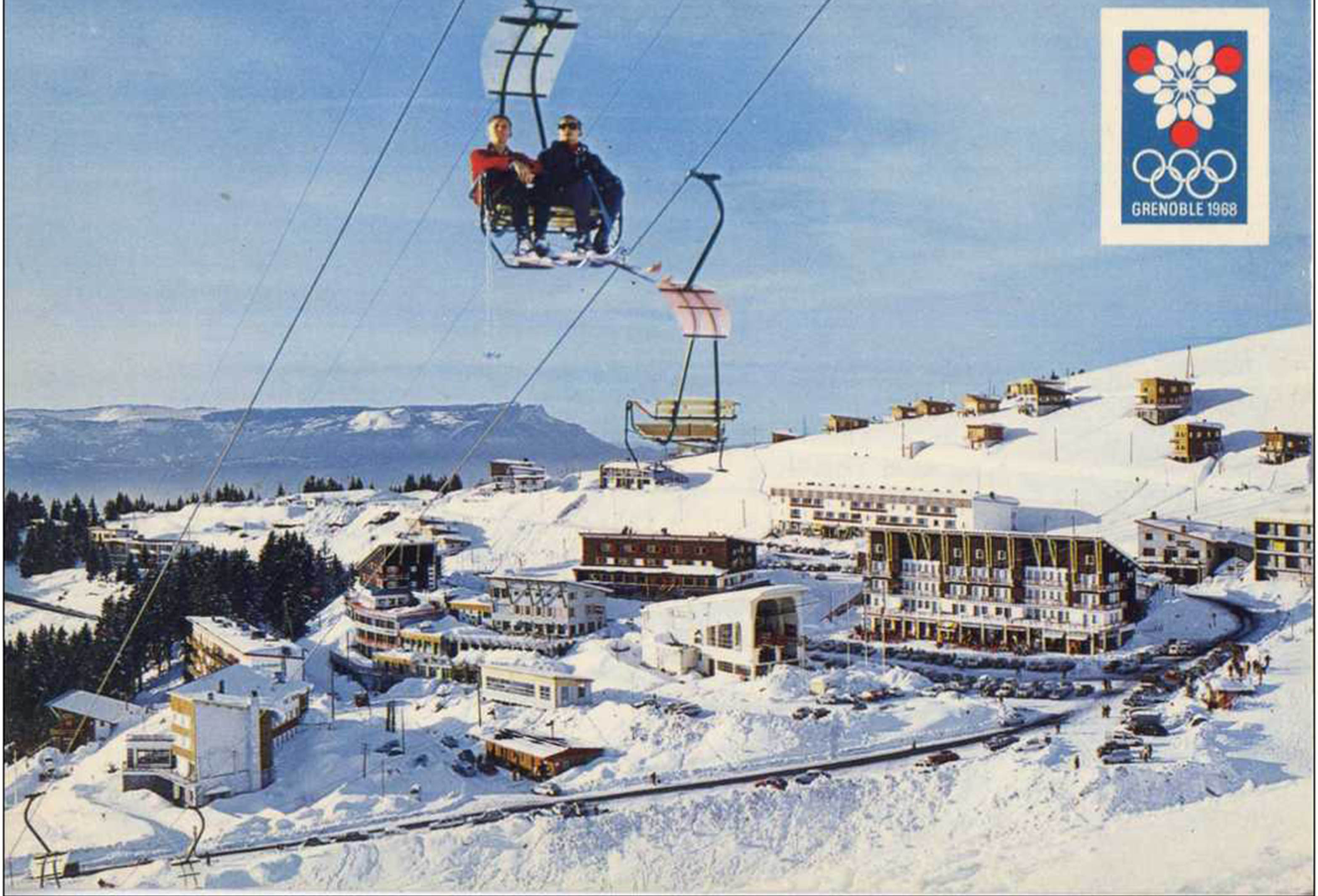Chamrousse jeux olympiques hiver JO 1969 grenoble station ski montagne grenoble isère alpes france - © Editions André