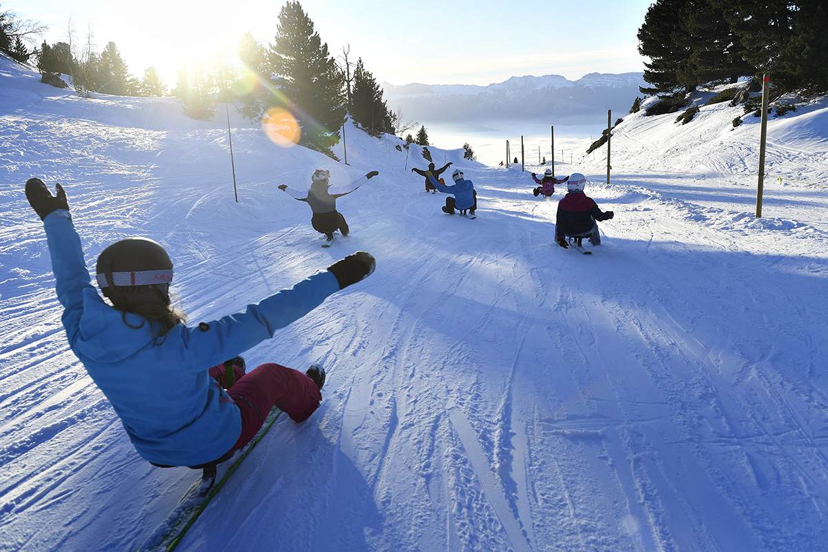 Chamrousse blog experience fun snooc test Sledging Park mountain ski resort isere french alps france - © Fred Guerdin