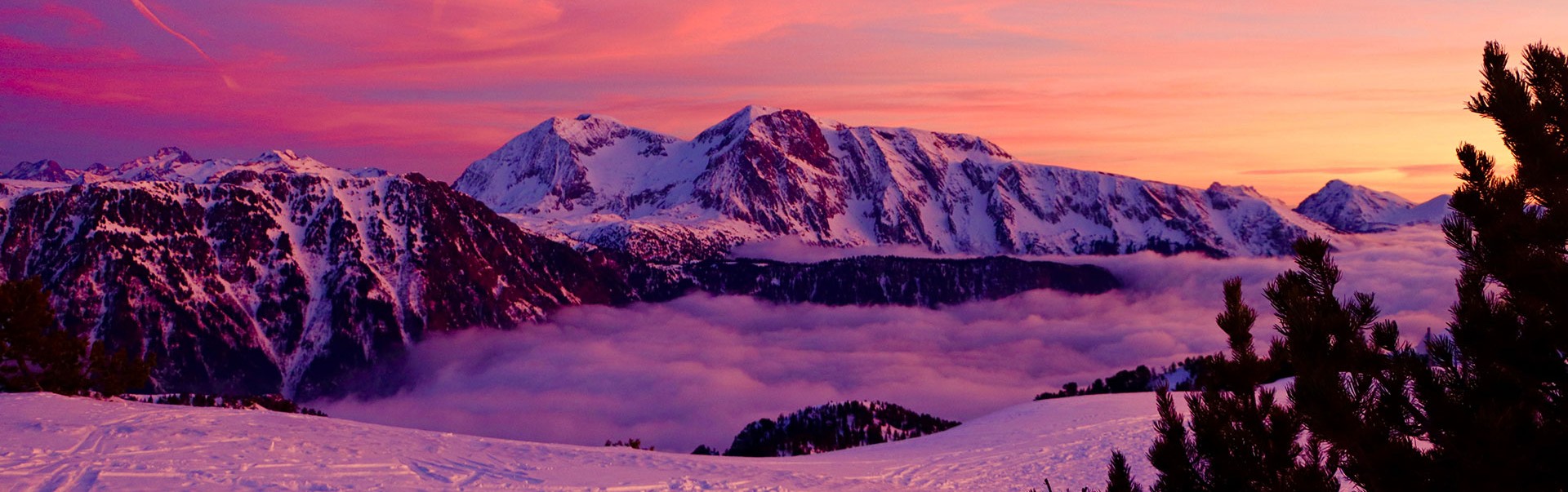Chamrousse coucher soleil hiver station ski montagne grenoble isère alpes france - &copy; Guillaume Deschanel