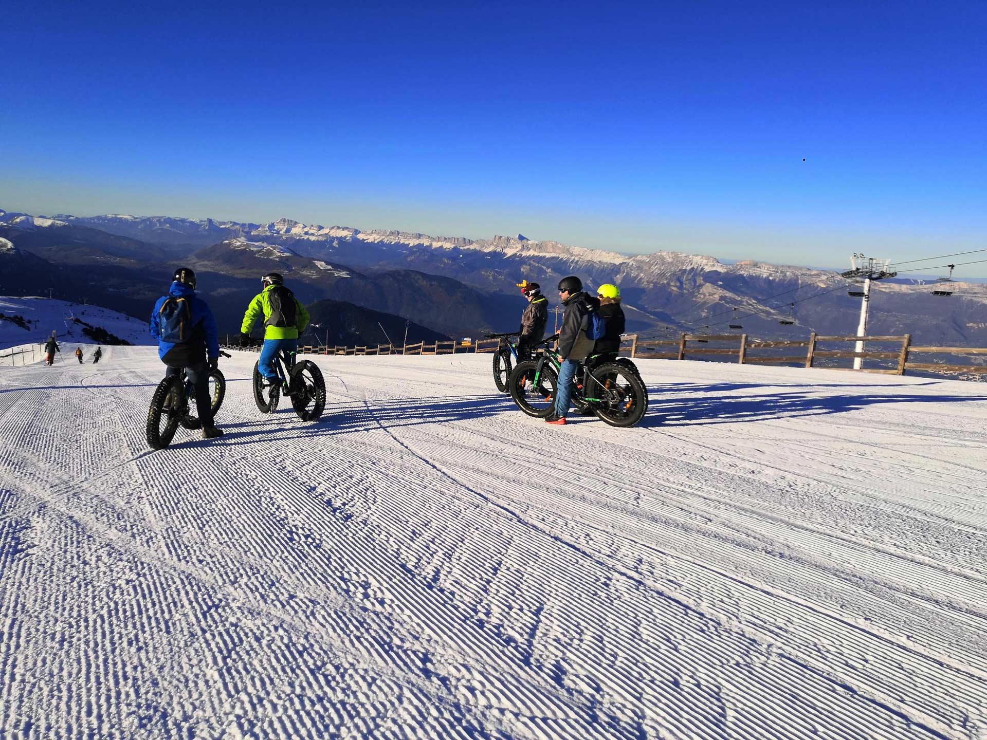Chamrousse alpine skiing slope first opening experience before snow bike descent ski patroller job discovery winter mountain ski resort isere french alps france - © EM - OT Chamrousse