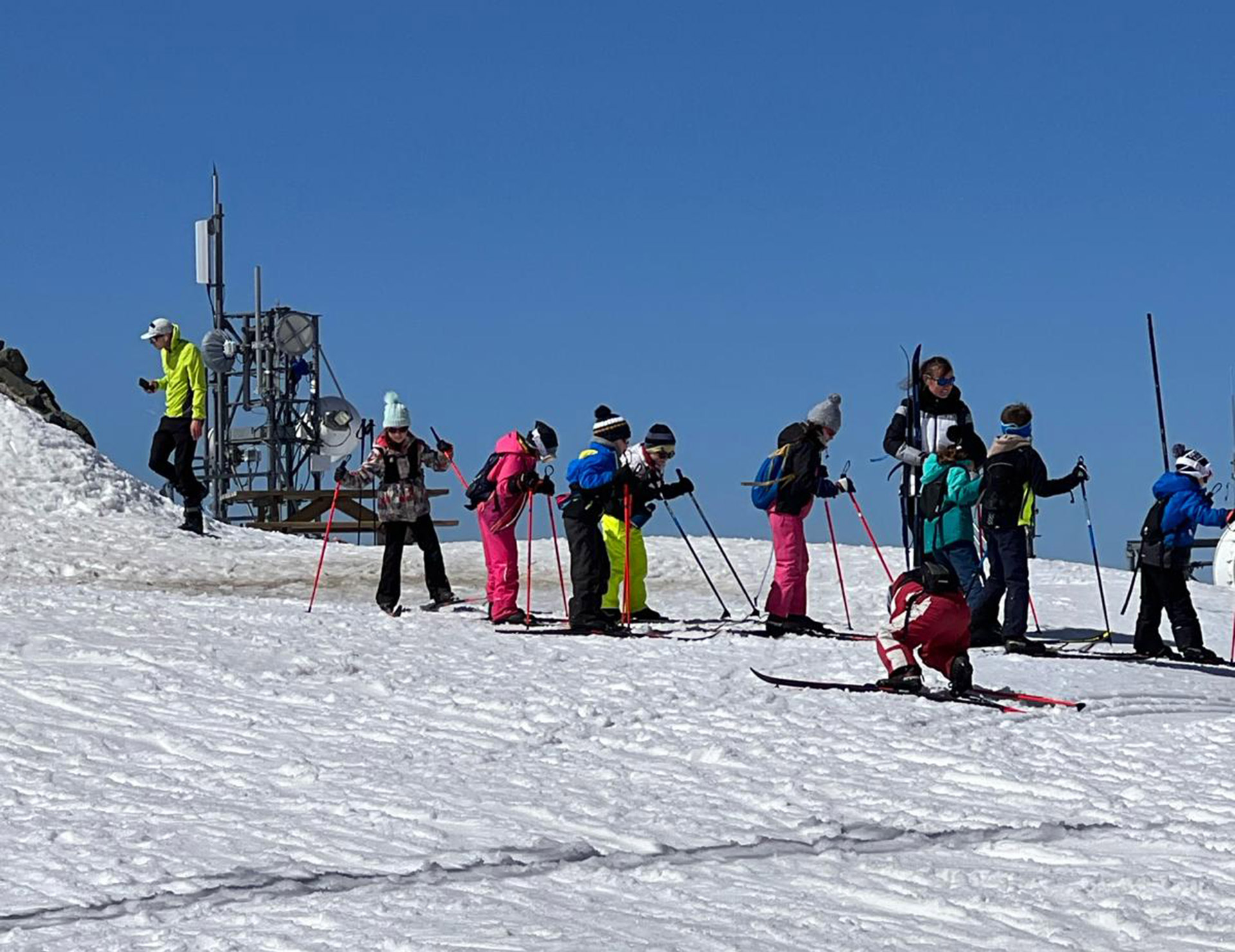 Chamrousse initiation ski fond enfant école sommet station printemps montagne grenoble isère alpes france - © CH - OT Chamrousse