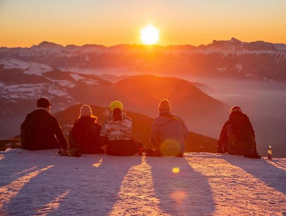 Chamrousse coucher de soleil croix station ski montagne grenoble isère alpes france - © @itineramagica