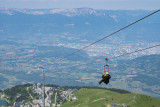 Riesenseilrutsche Chamrousse Adrenaline Park Soloabfahrt Sommer