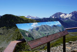 Panorma sign mountain walk summit resort summer