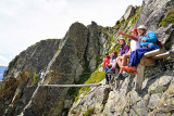 Panoramic bench via ferrata 3 fountains Chamrousse