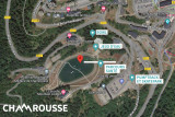 Zone ludique de la Grenouillère en été