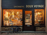 Doux Voyage Chamrousse soap factory shop window