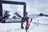 Photo cadre photo rectangle paysage sommet station hiver Chamrousse
