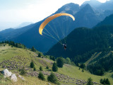 Paraglading in the Aiguille