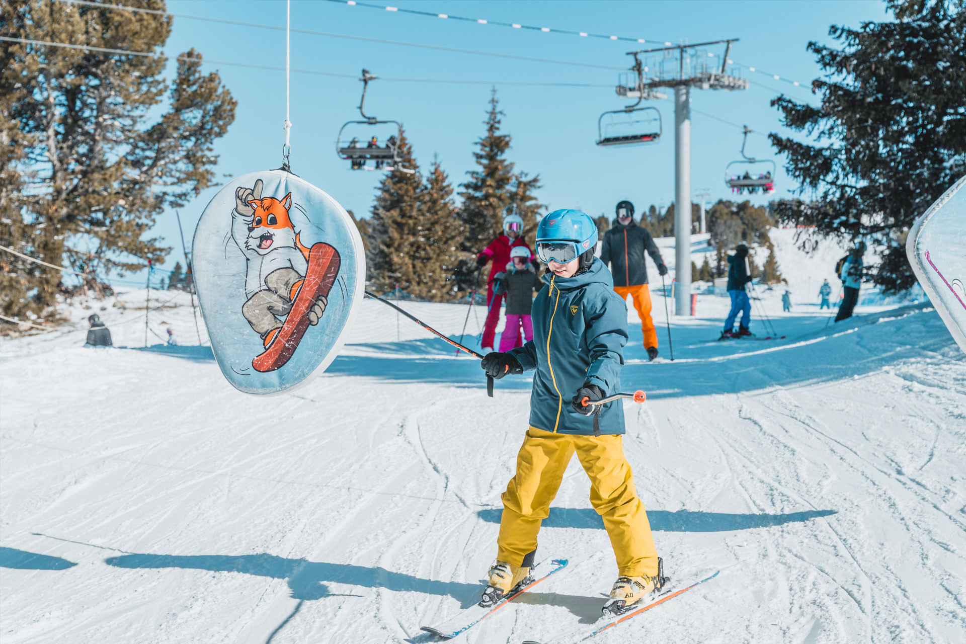 Piste ski ludique famille Montagne de Téo Chamrousse