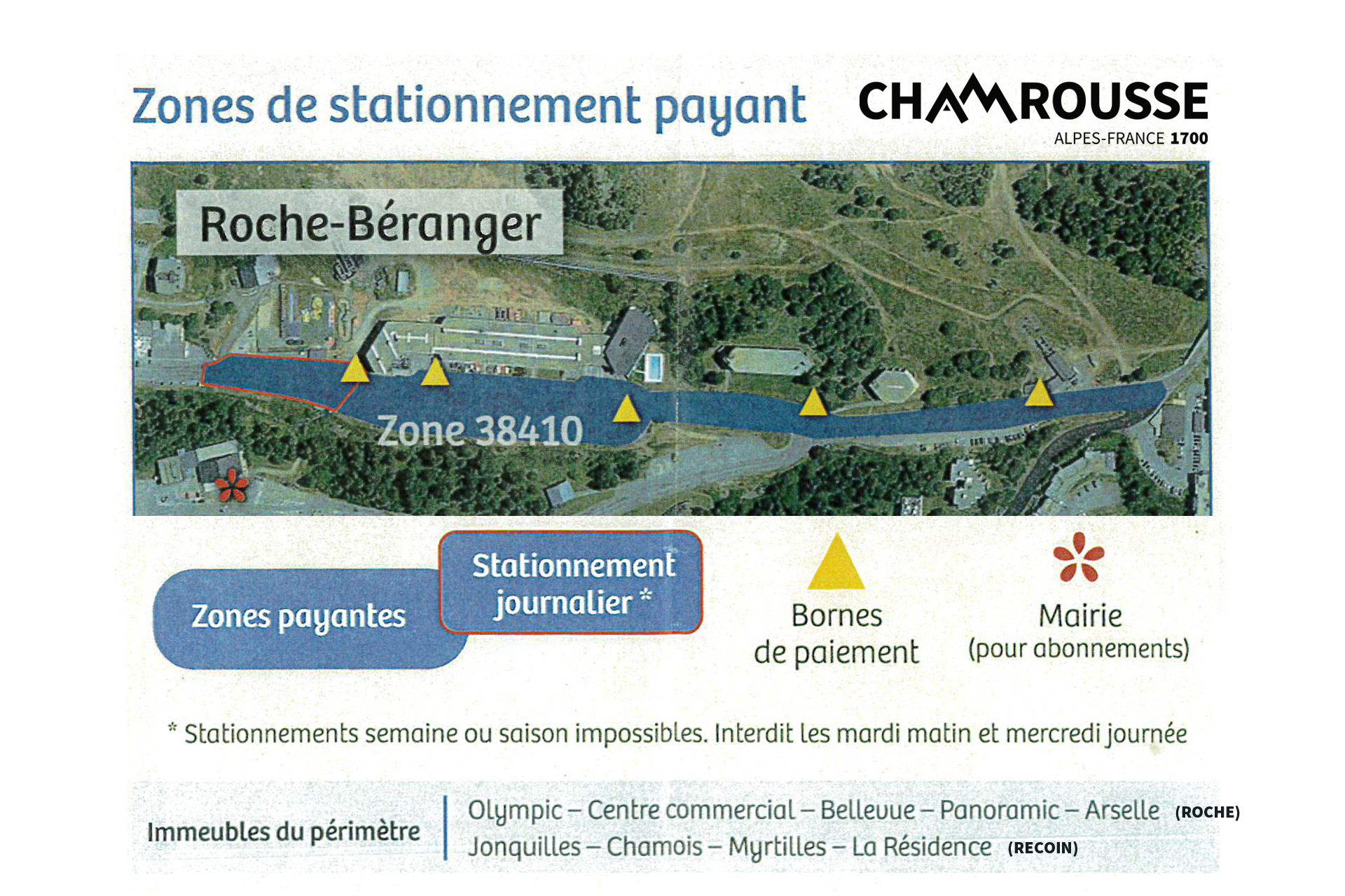 Pay parking lot at Chamrousse shopping center (P3) - © Mairie Chamrousse Pay parking lot at Chamrousse shopping center (P3)