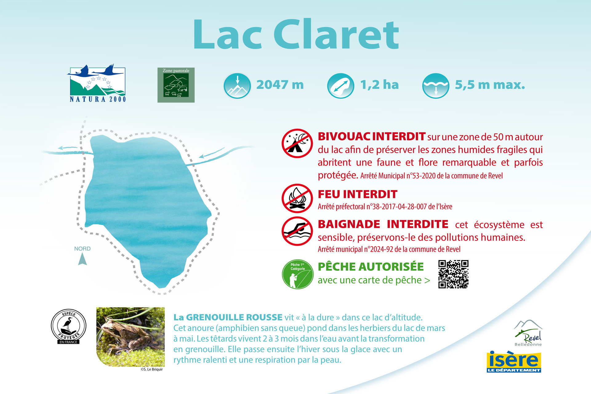 Information Sommer lac Claret GR®738 Chamrousse refuge de la Pra