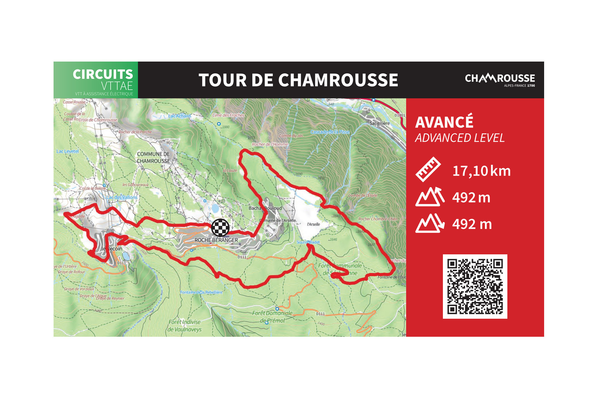 Circuit VTT rouge n°3 Tour de la station en VTT Chamrousse - © CA - OT Chamrousse Circuit VTT rouge n°3 Tour de la station en VTT Chamrousse