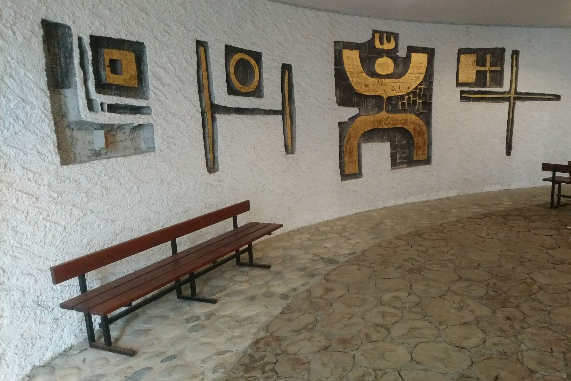 Interior Saint Esprit church Chamrousse