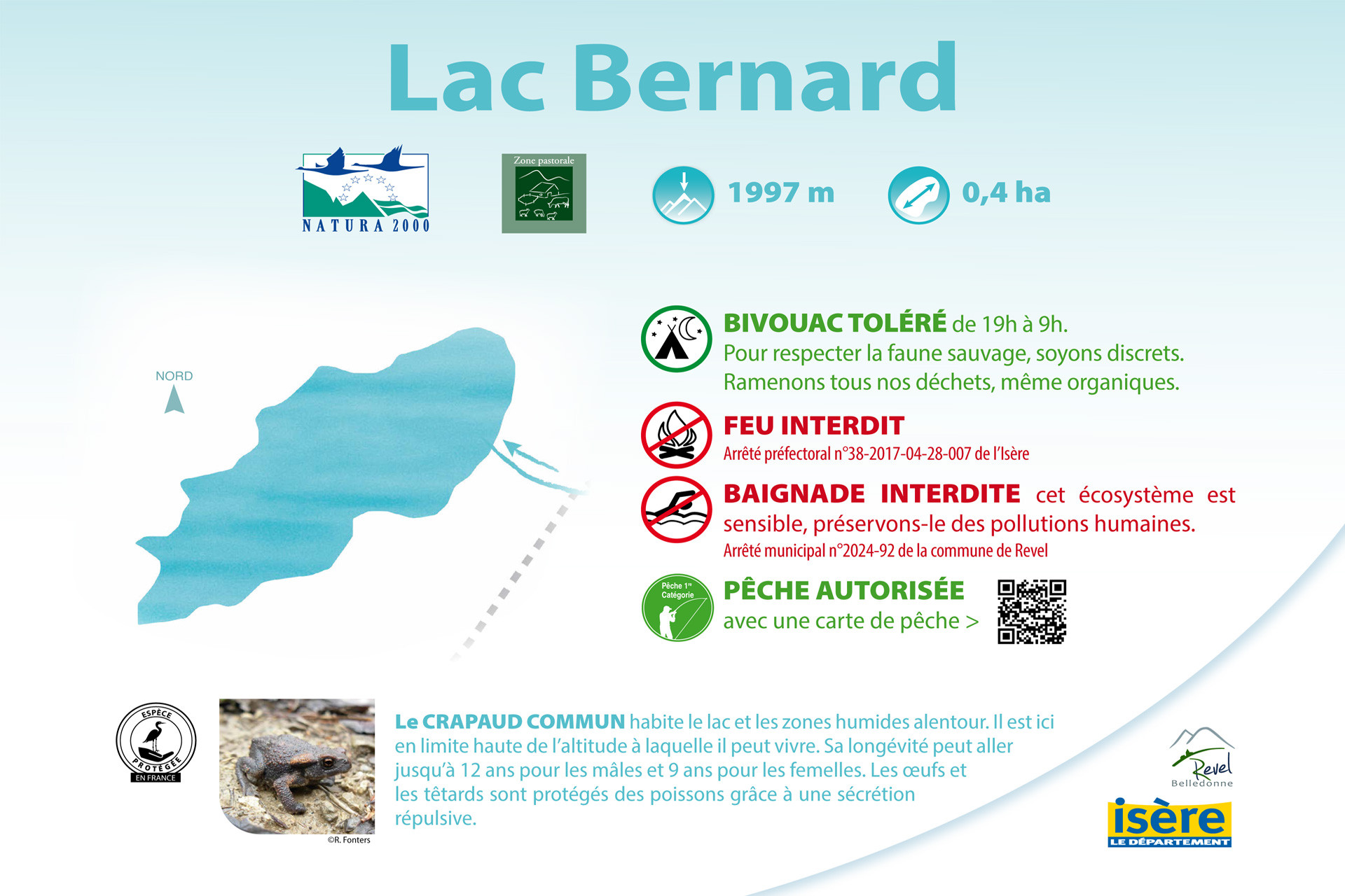 Summer information lac Bernard GR®738 Chamrousse Refuge de la Pra