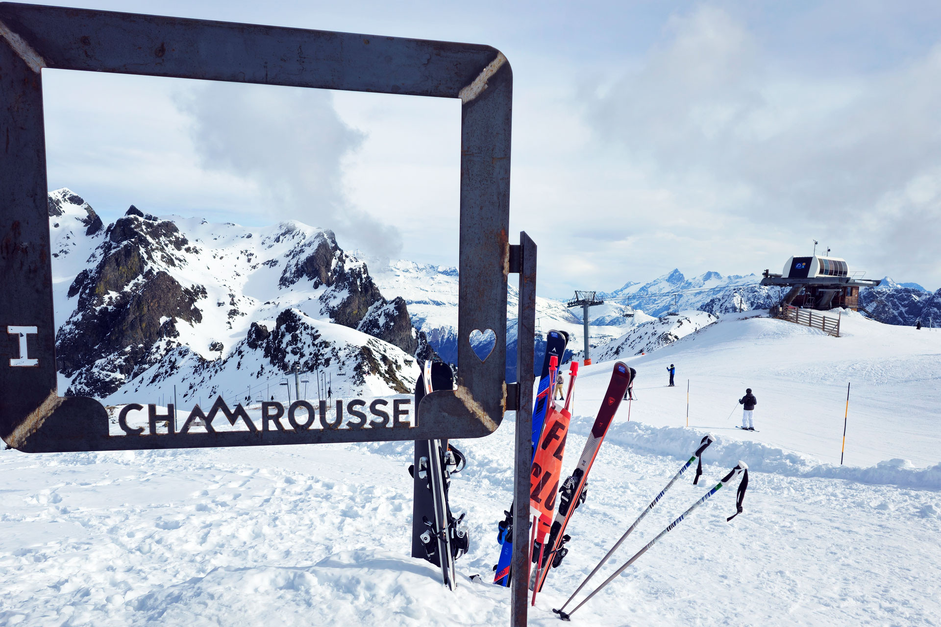 Cadre photo rectangle paysage sommet station hiver Chamrousse - © SD - OT Chamrousse Cadre photo rectangle paysage sommet station hiver Chamrousse
