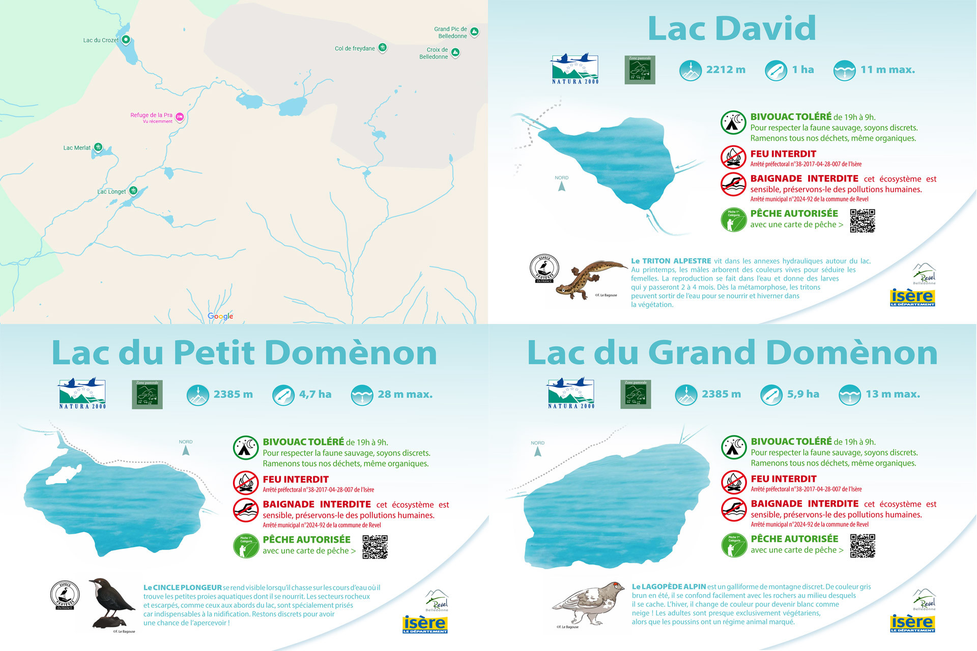 Hiking lakes information Haute traversée de Belledonne - GR®738 Chamrousse