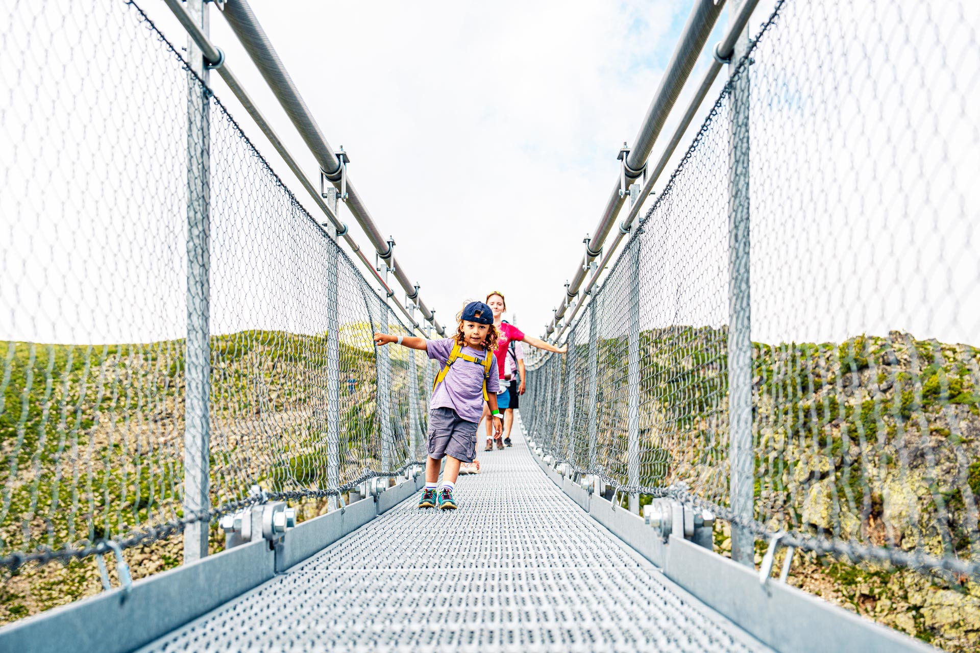 Passerelle himalayenne famille été Chamrousse - © Kilian Lahais Passerelle himalayenne famille été Chamrousse