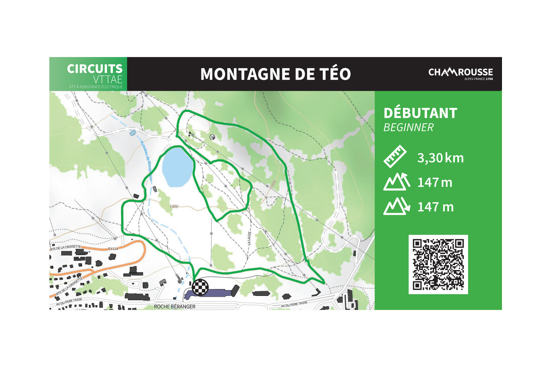 Grüne MTB-Tour n°1 Montagne de Téo en VTT Chamrousse