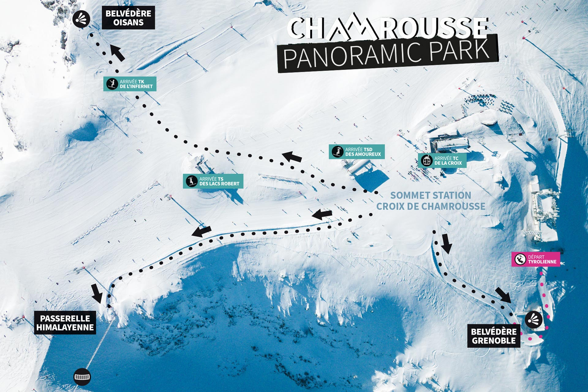 Croix de Chamrousse sommet station hiver - © CA - OT Chamrousse Croix de Chamrousse sommet station hiver