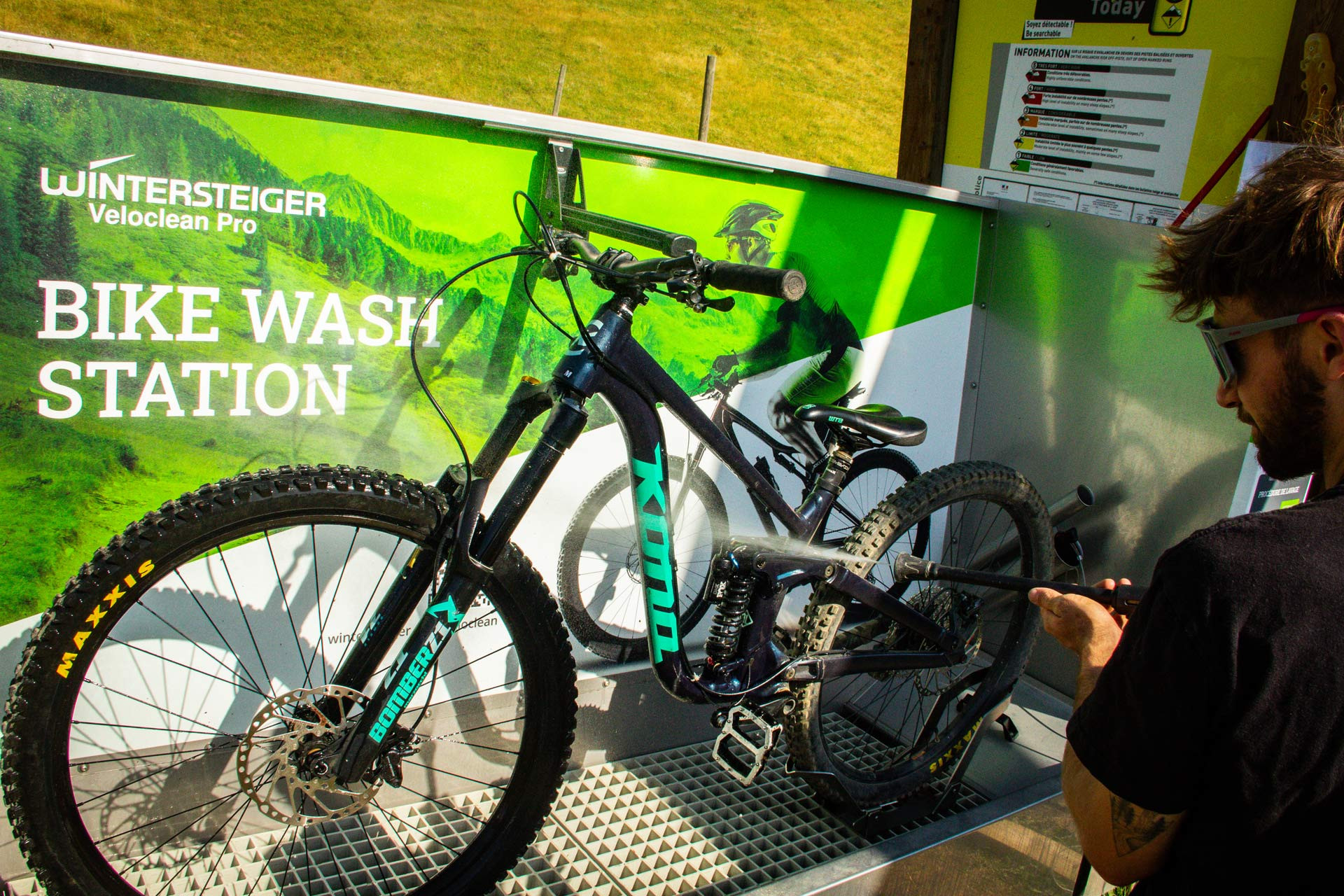 Mountainbike-Waschanlage Chamrousse