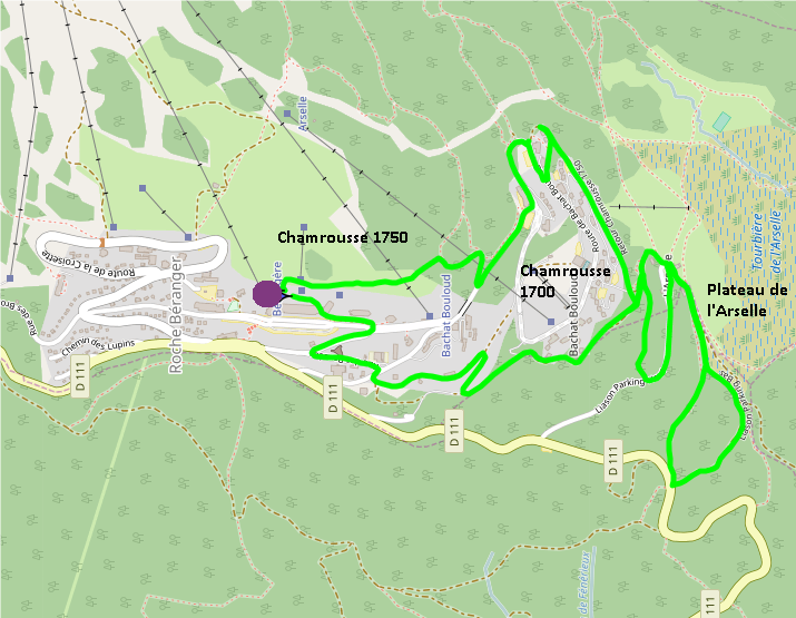 Grüne MTB-Strecke Nr. 1 Chamrousse - Zur Entdeckung des Berggebiets