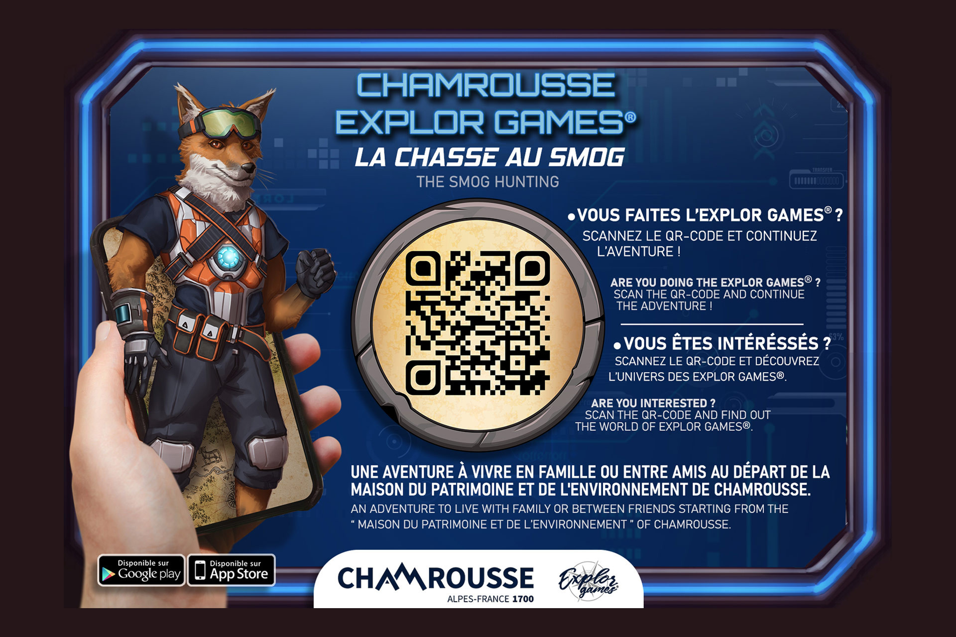 QR code téléchargement jeu Chamrousse Explor Games®